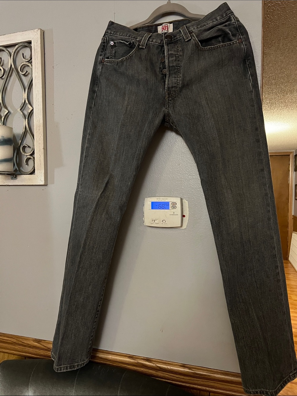 Levi's Men's Straight Jeans - Dark Gray Wash